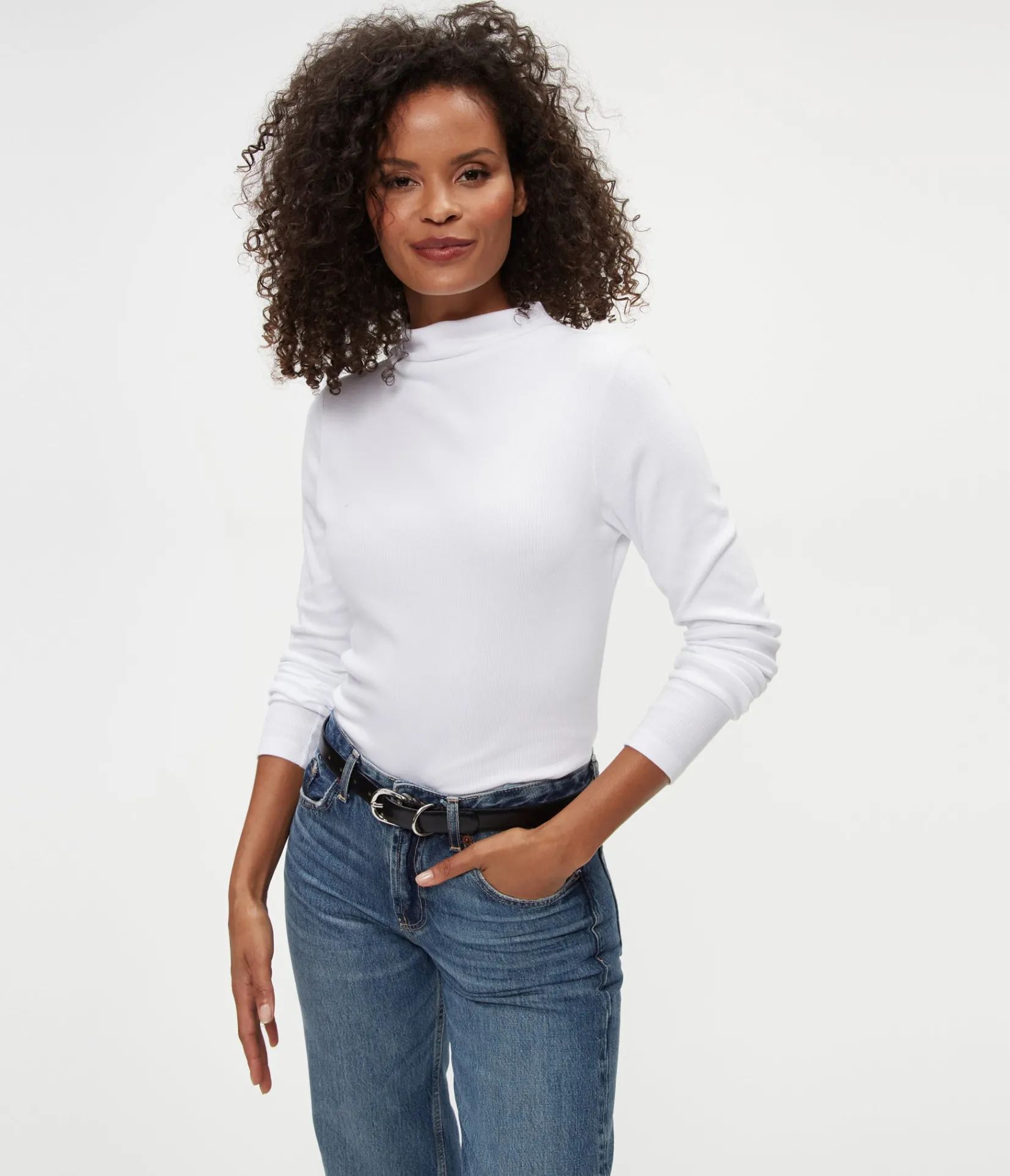 janine_mock_neck_top_32.webp Michael Stars Janine Mock Neck Top- T-Shirts | Ultra Rib T-Shirts
