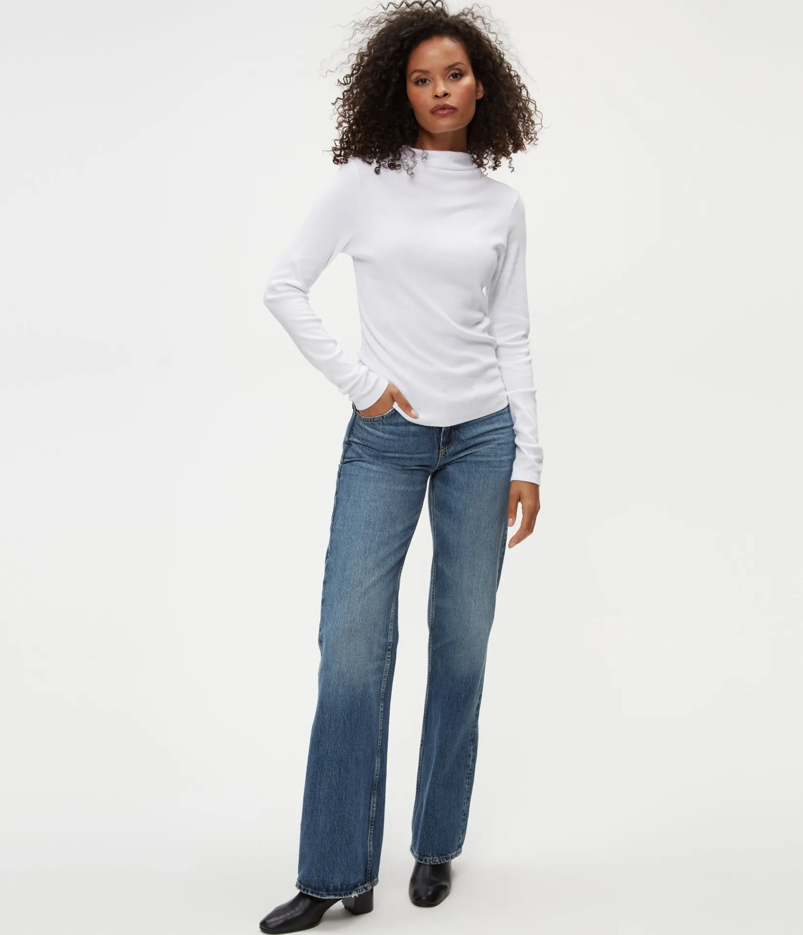janine_mock_neck_top_33.webp Michael Stars Janine Mock Neck Top- T-Shirts | Ultra Rib T-Shirts