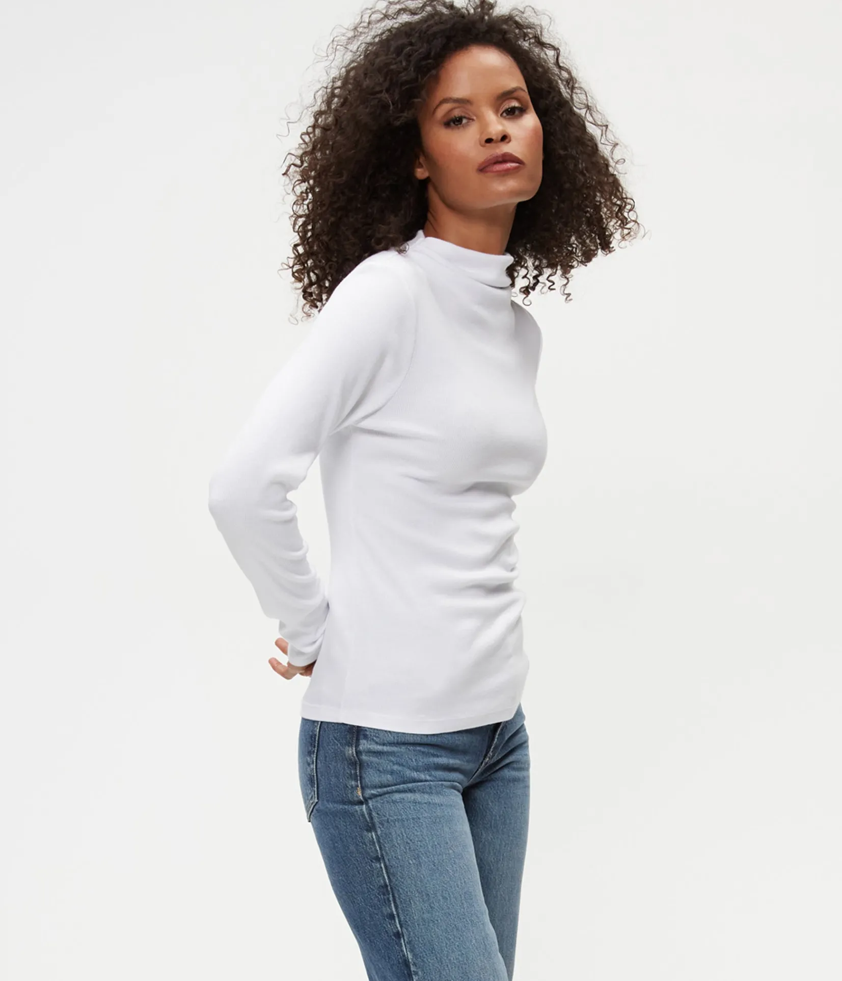 janine_mock_neck_top_34.webp Michael Stars Janine Mock Neck Top- T-Shirts | Ultra Rib T-Shirts
