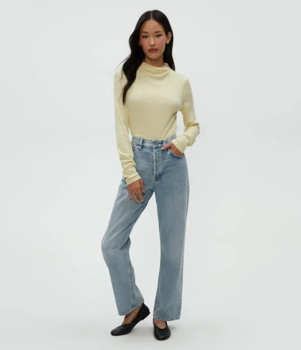 Michael Stars Janine Mock Neck Top- T-Shirts | Ultra Rib T-Shirts