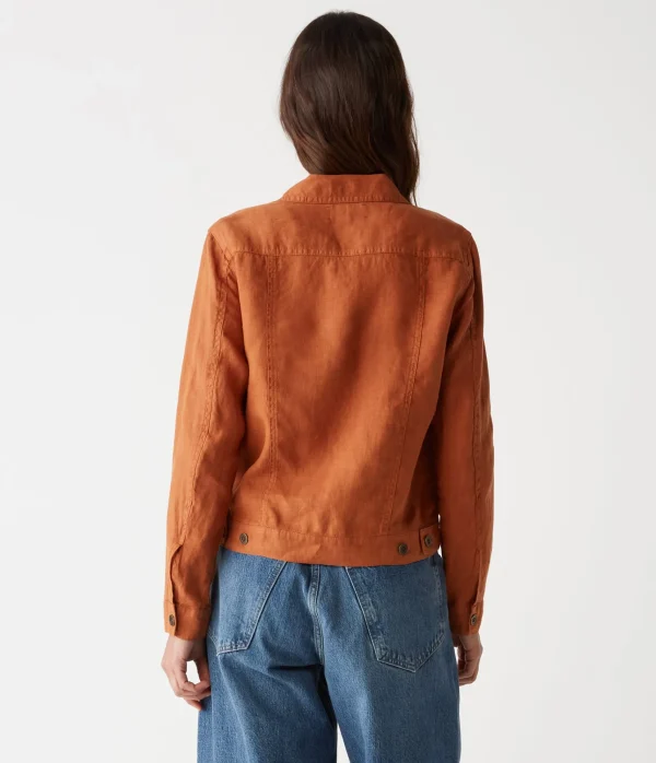 Michael Stars Jean Linen Jacket- Blazers, Jackets & Outerwear