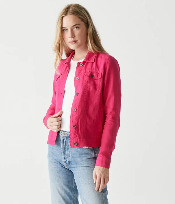 Michael Stars Jean Linen Jacket- Blazers, Jackets & Outerwear