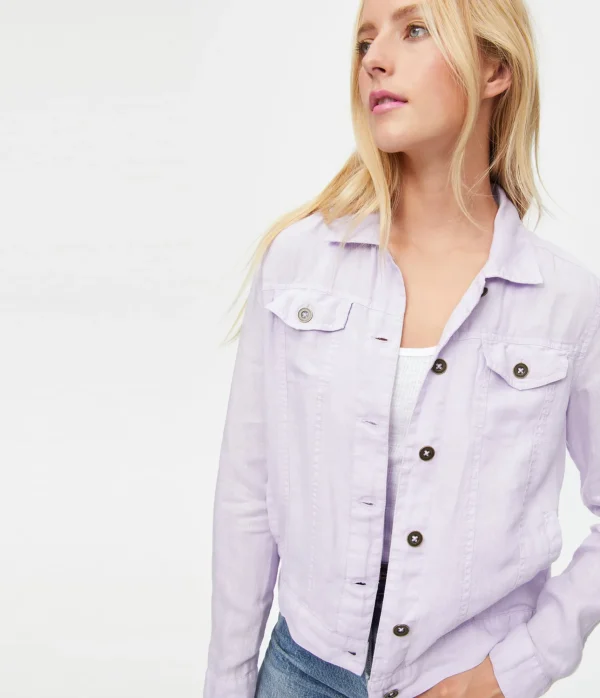 Michael Stars Jean Linen Jacket- Blazers, Jackets & Outerwear