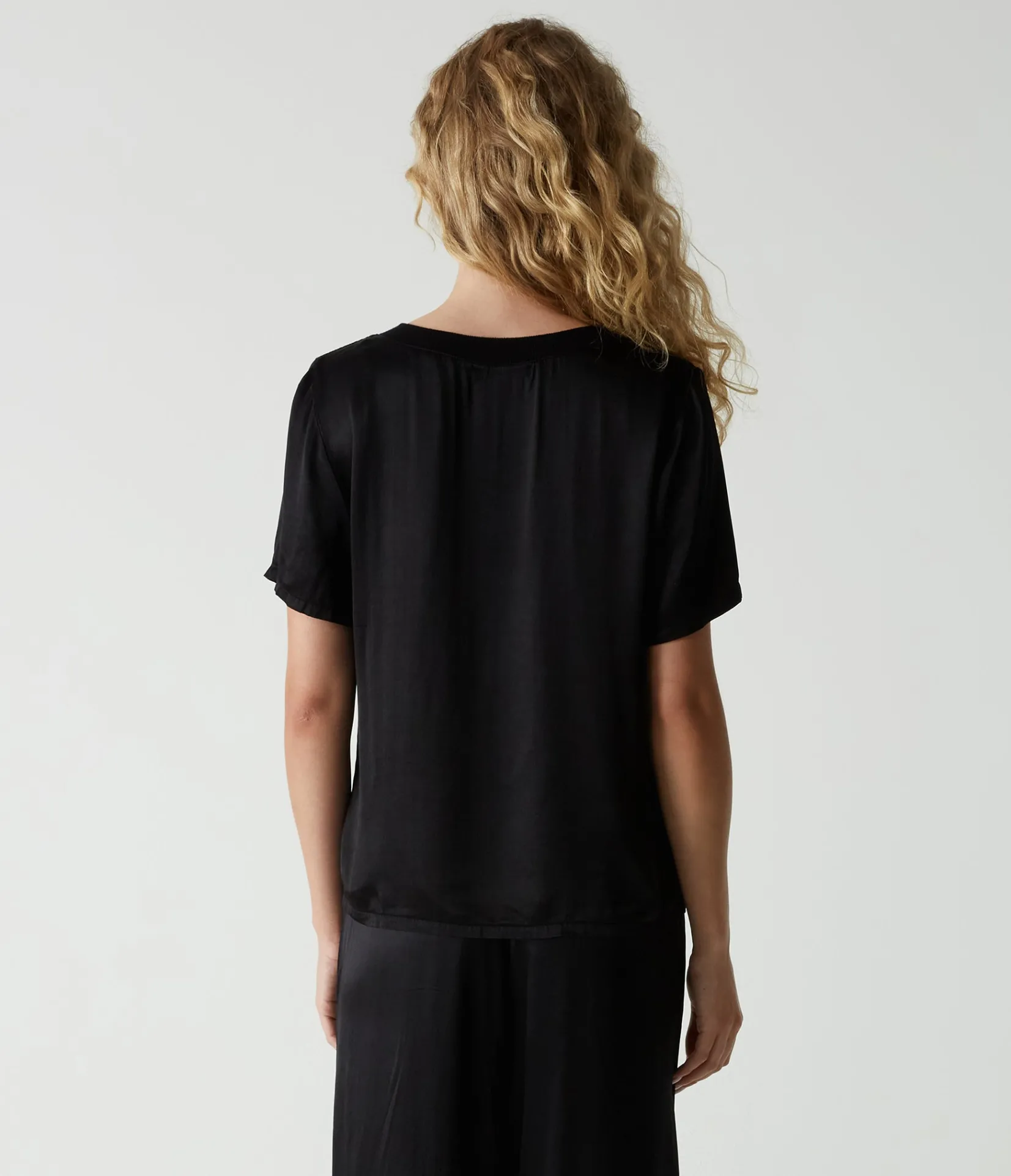 jodi_satin_vneck_top_23.webp Michael Stars Jodi Satin V-Neck Top- Tops, Blouses & Shirts