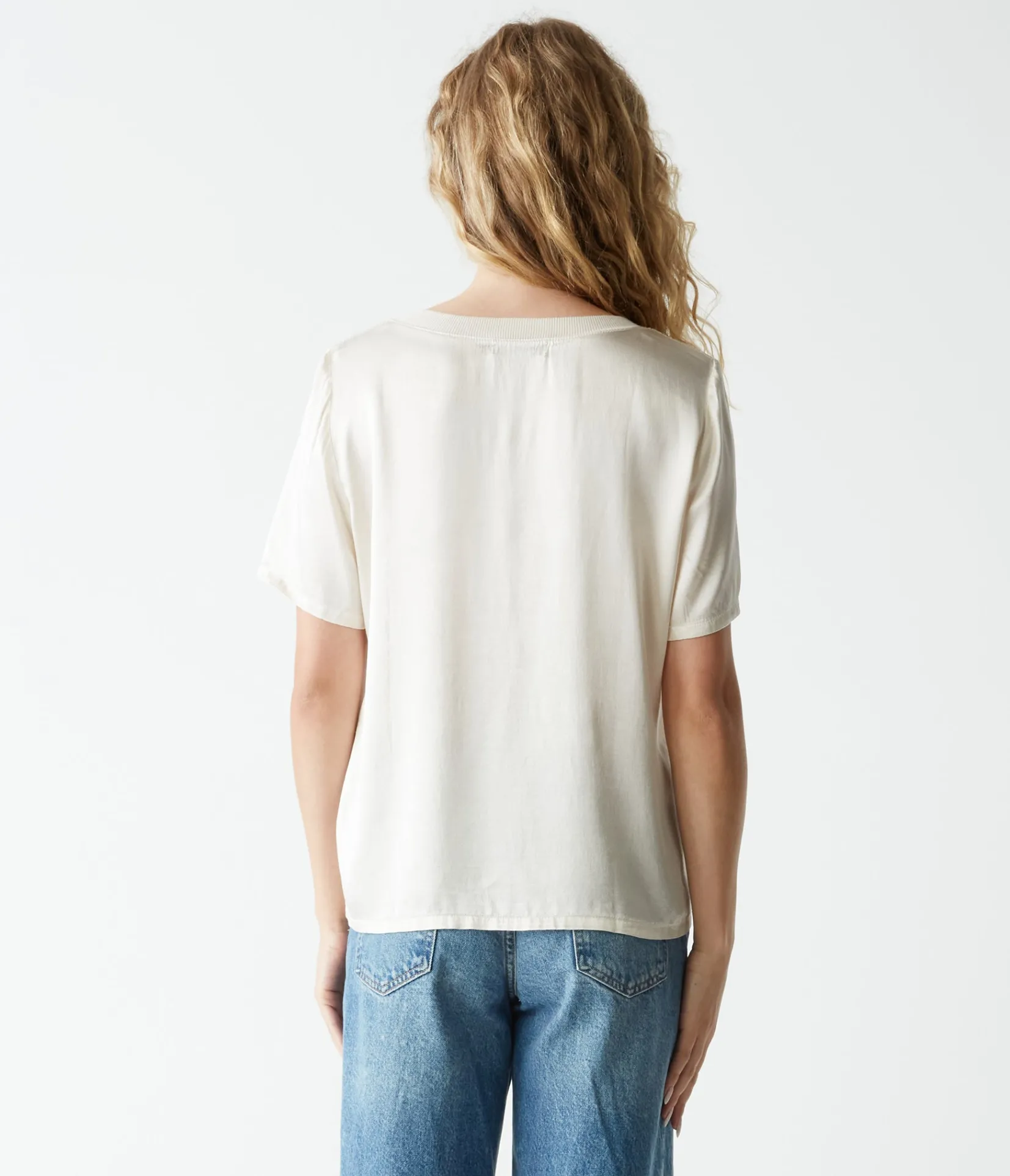 jodi_satin_vneck_top_7.webp Michael Stars Jodi Satin V-Neck Top- Tops, Blouses & Shirts