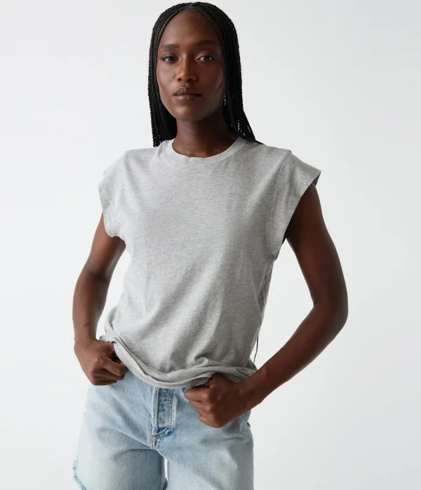 Michael Stars Joey Power Shoulder Tee- T-Shirts
