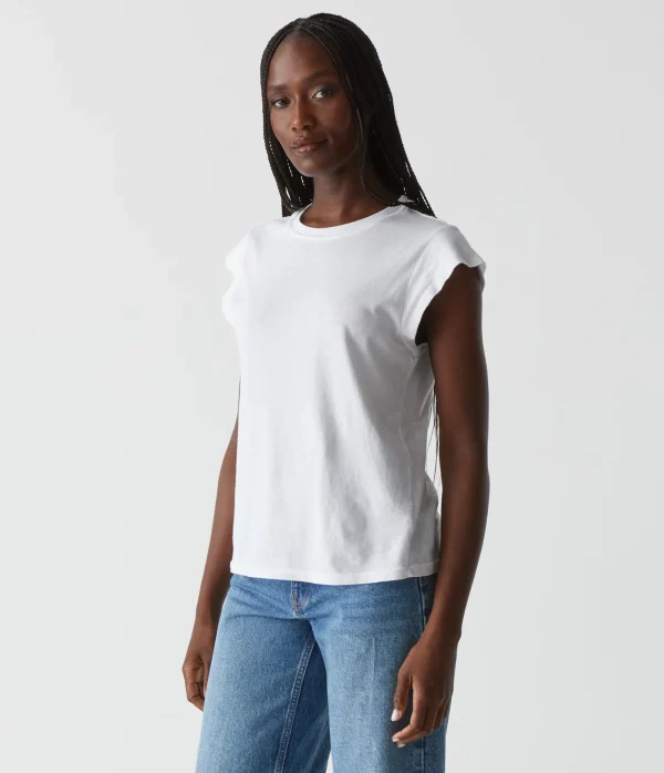 Michael Stars Joey Power Shoulder Tee- T-Shirts