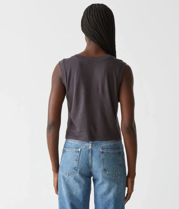 Michael Stars Johnnie Cropped Muscle Tank- Tank Tops