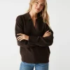 Michael Stars Jonas Johnny Collar Sweater- Sweaters & Cardigans