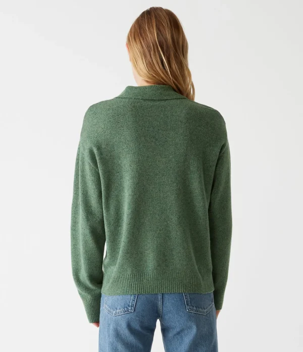 Michael Stars Jonas Johnny Collar Sweater- Sweaters & Cardigans