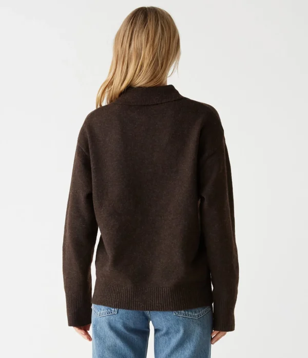 Michael Stars Jonas Johnny Collar Sweater- Sweaters & Cardigans