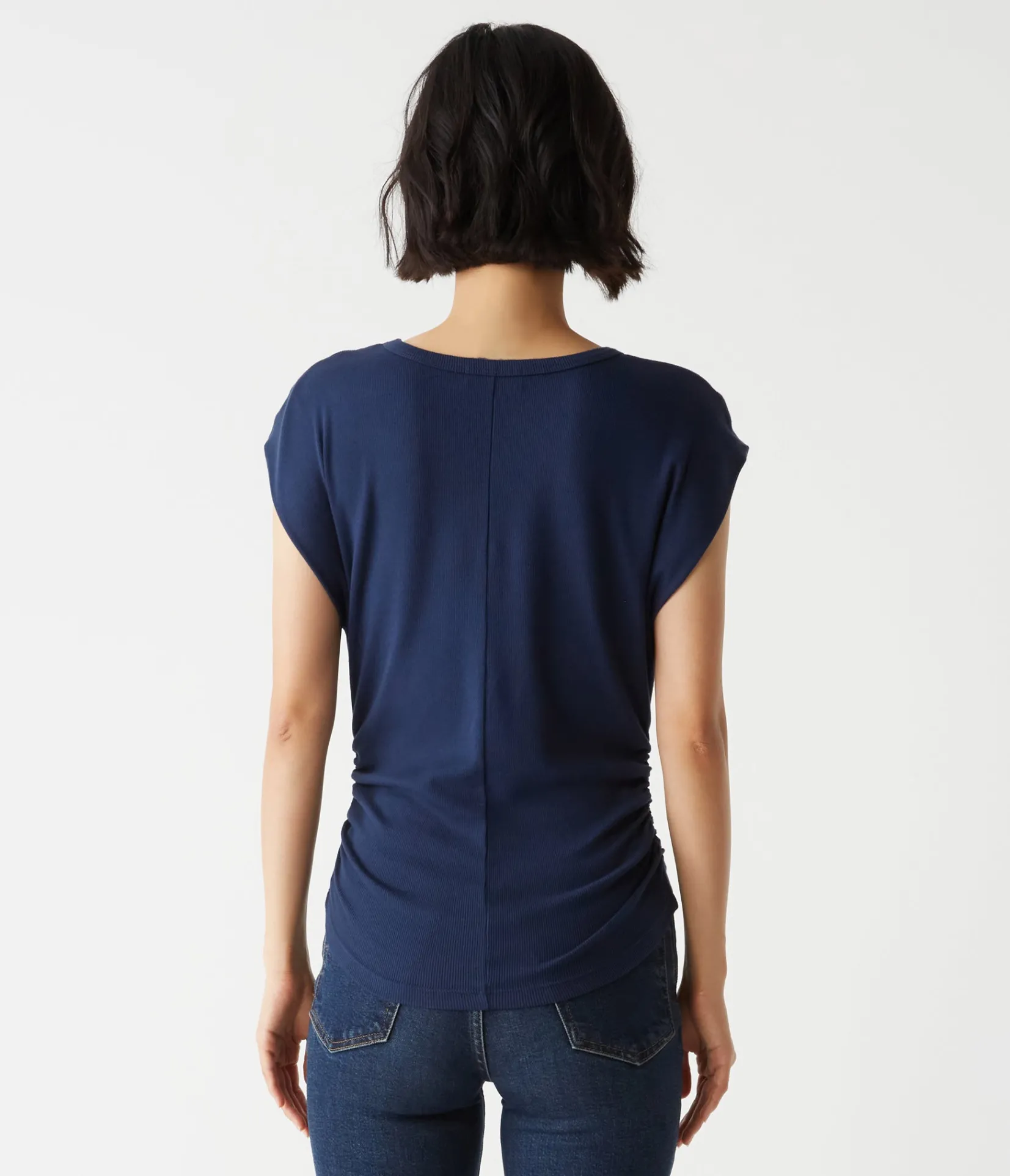 joni_power_shoulder_tee_3.webp Michael Stars Joni Power Shoulder Tee- Tops, Blouses & Shirts | T-Shirts