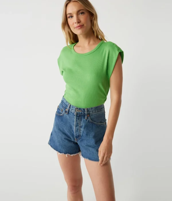 Michael Stars Joni Power Shoulder Tee- Tops, Blouses & Shirts | T-Shirts