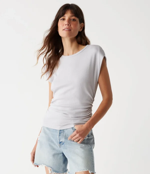 Michael Stars Joni Power Shoulder Tee- Tops, Blouses & Shirts | T-Shirts