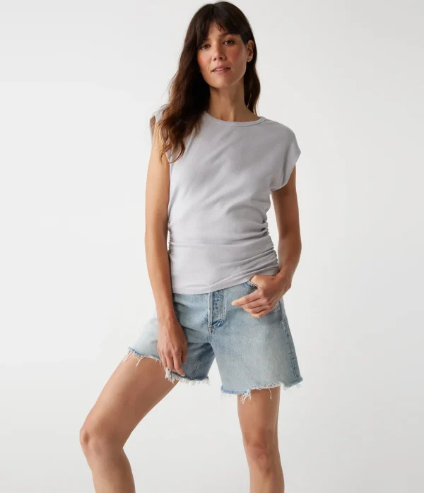 Michael Stars Joni Power Shoulder Tee- Tops, Blouses & Shirts | T-Shirts