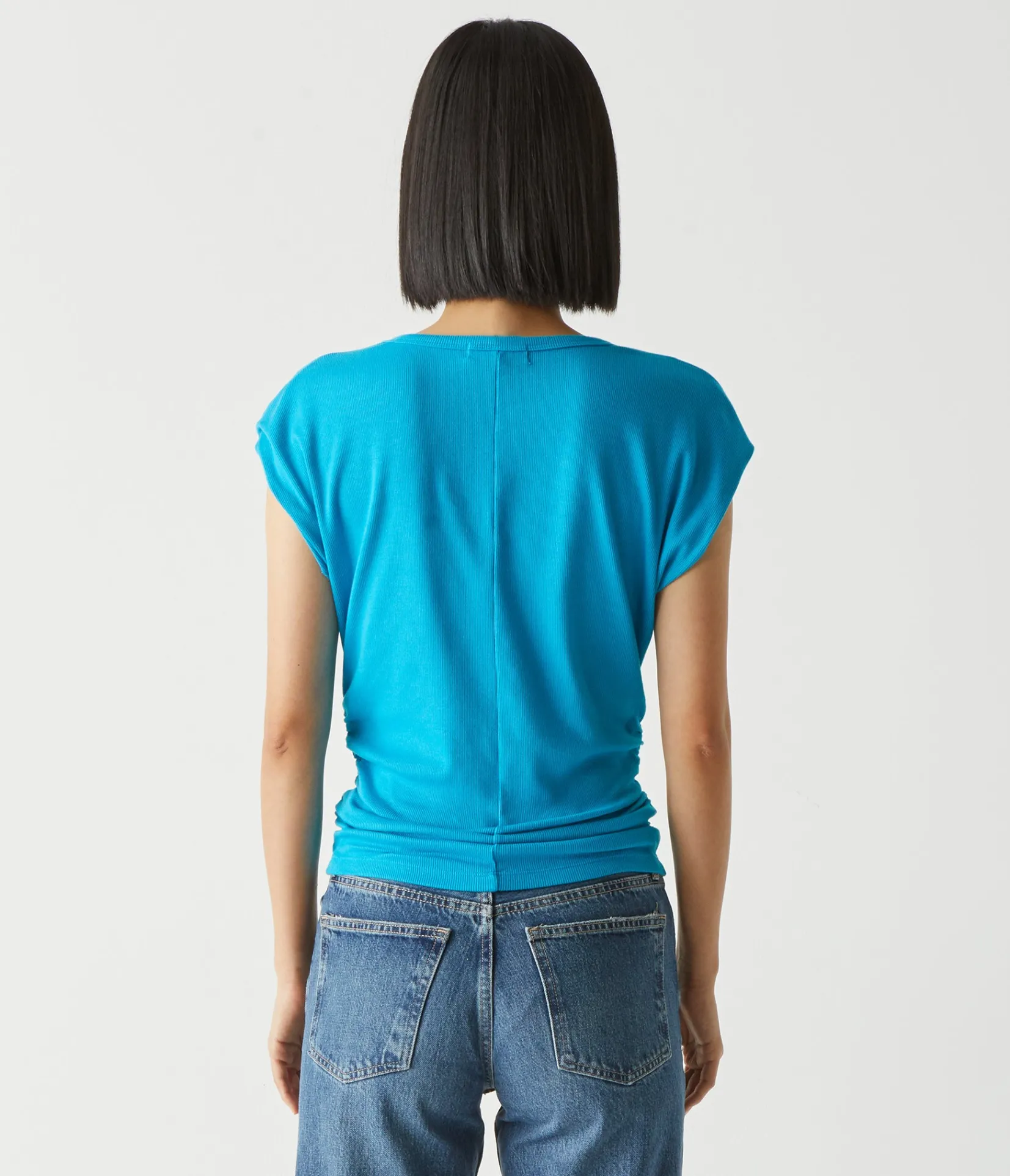 joni_power_shoulder_tee_51.webp Michael Stars Joni Power Shoulder Tee- Tops, Blouses & Shirts | T-Shirts