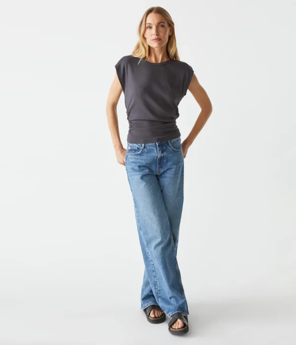 Michael Stars Joni Power Shoulder Tee- Tops, Blouses & Shirts | T-Shirts