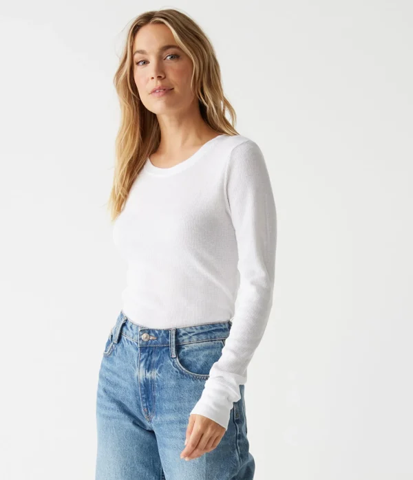 Michael Stars Juliet Thermal Tee- T-Shirts | Loungewear