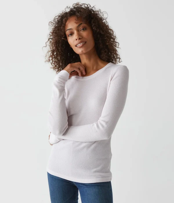 Michael Stars Juliet Thermal Tee- T-Shirts | Loungewear