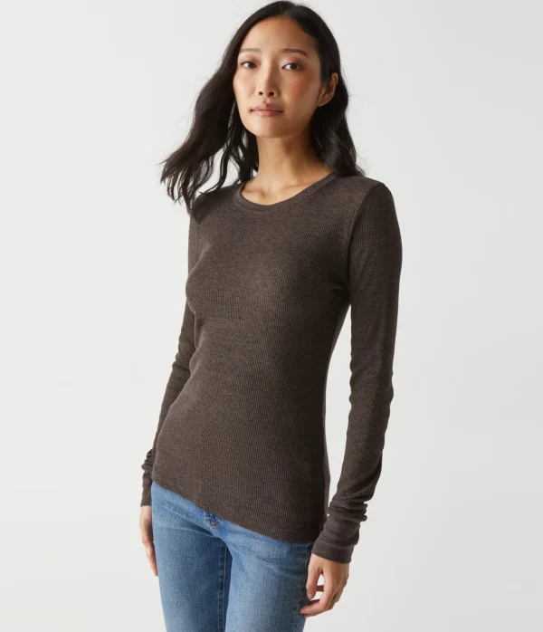 Michael Stars Juliet Thermal Tee- T-Shirts | Loungewear