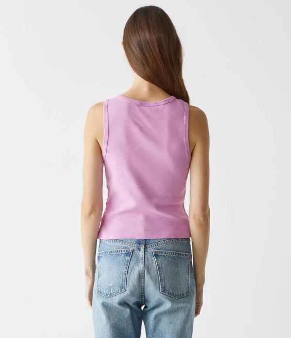 Michael Stars Kendall Cropped Tank- Tank Tops | 1x1 Cotton T-Shirts