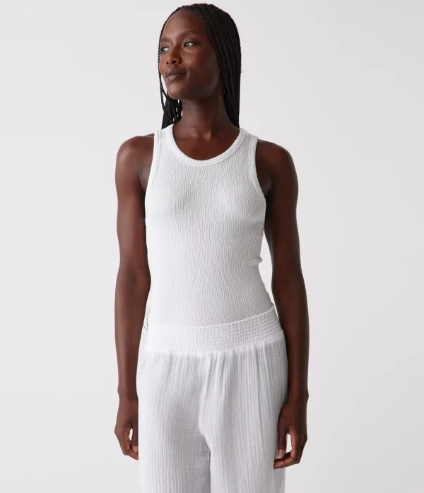 Michael Stars Kira Crinkle Tank- Tank Tops