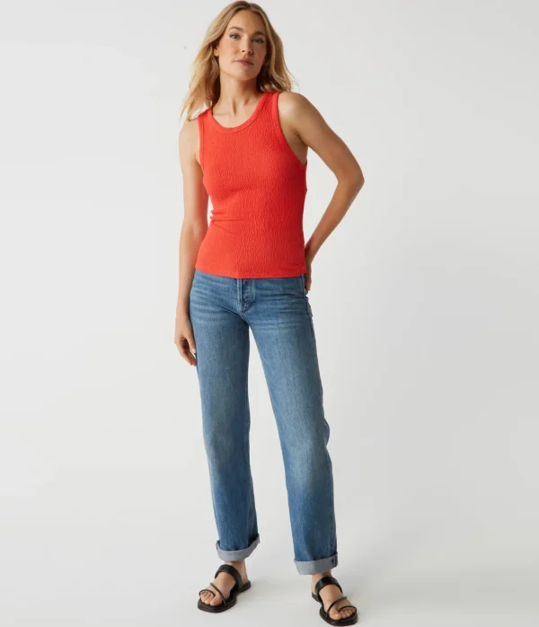 Michael Stars Kira Crinkle Tank- Tank Tops