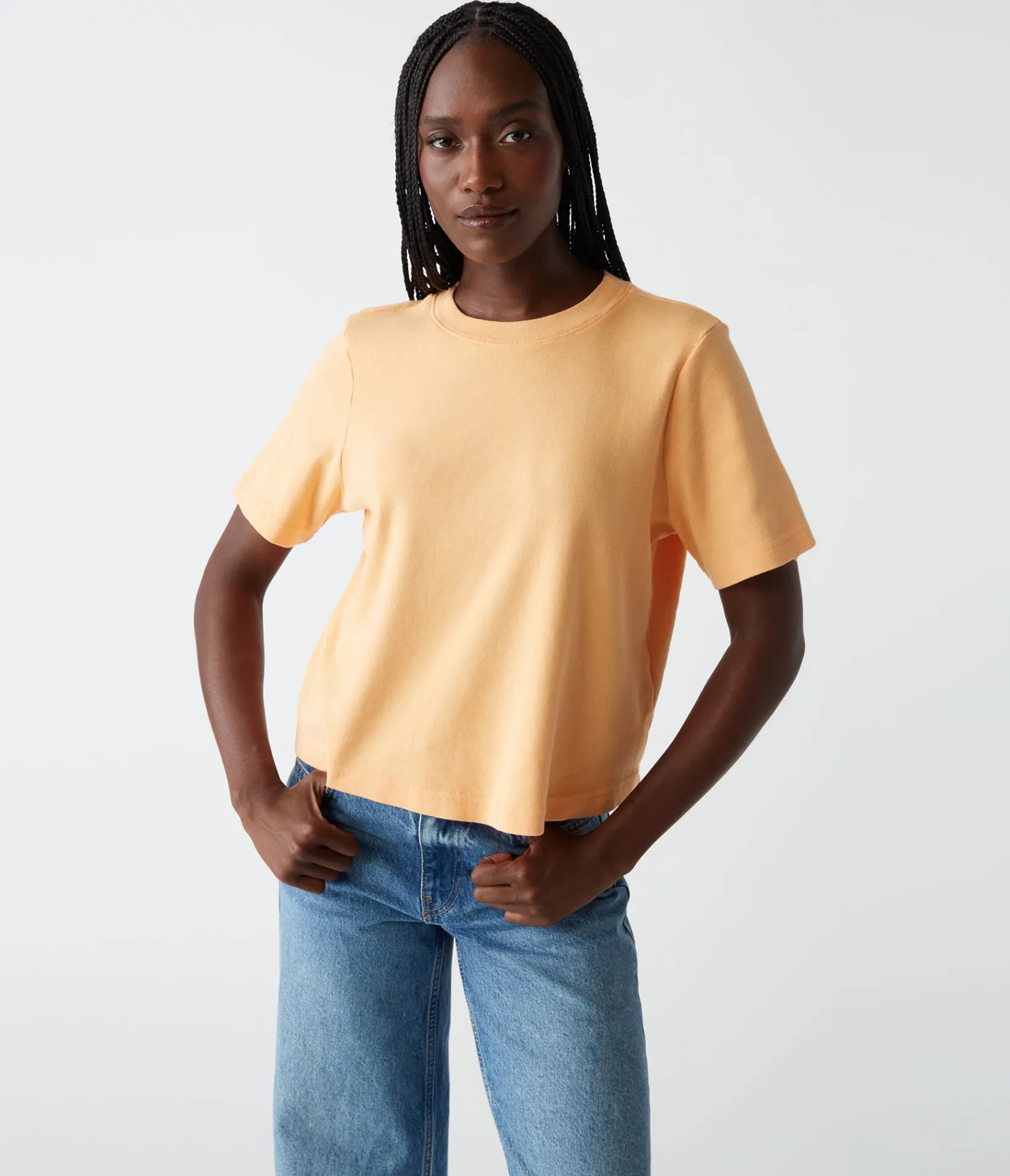kona_crew_neck_tee_0.webp Michael Stars Kona Crew Neck Tee- T-Shirts | 1x1 Cotton T-Shirts