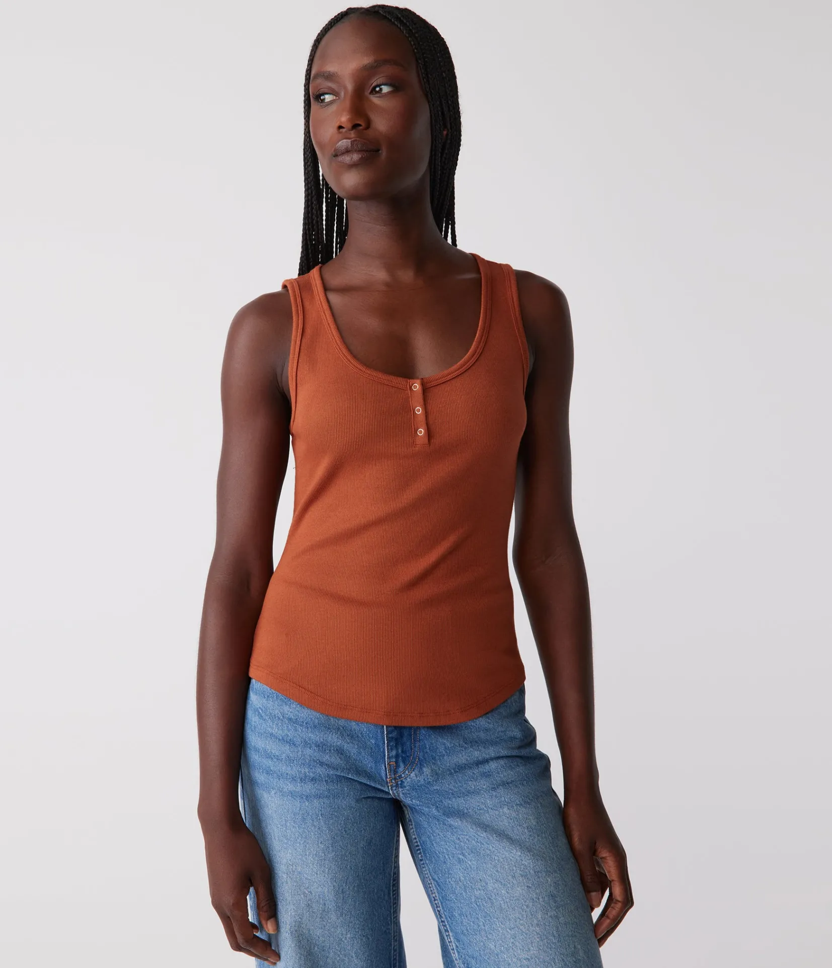 kris_snap_front_tank_12.webp Michael Stars Kris Snap Front Tank- Tank Tops | Ultra Rib T-Shirts