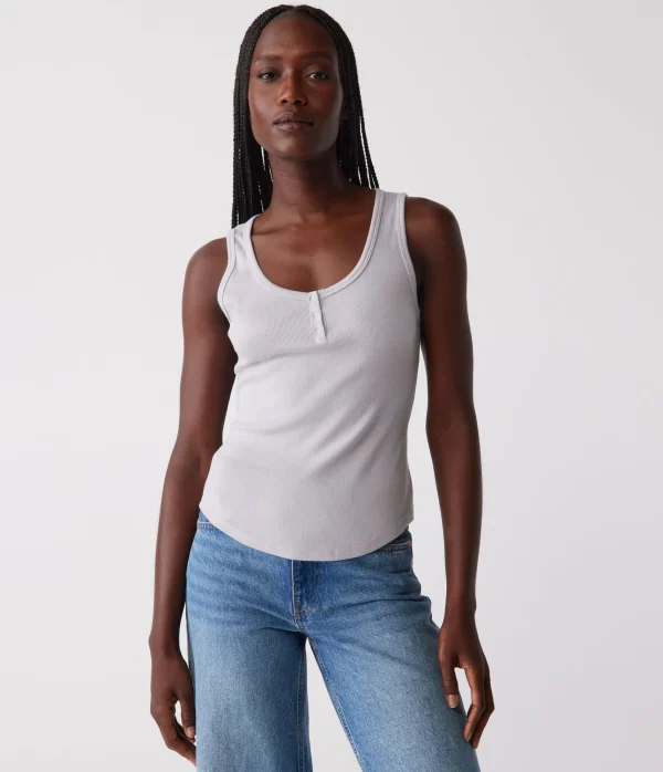 Michael Stars Kris Snap Front Tank- Tank Tops | Ultra Rib T-Shirts