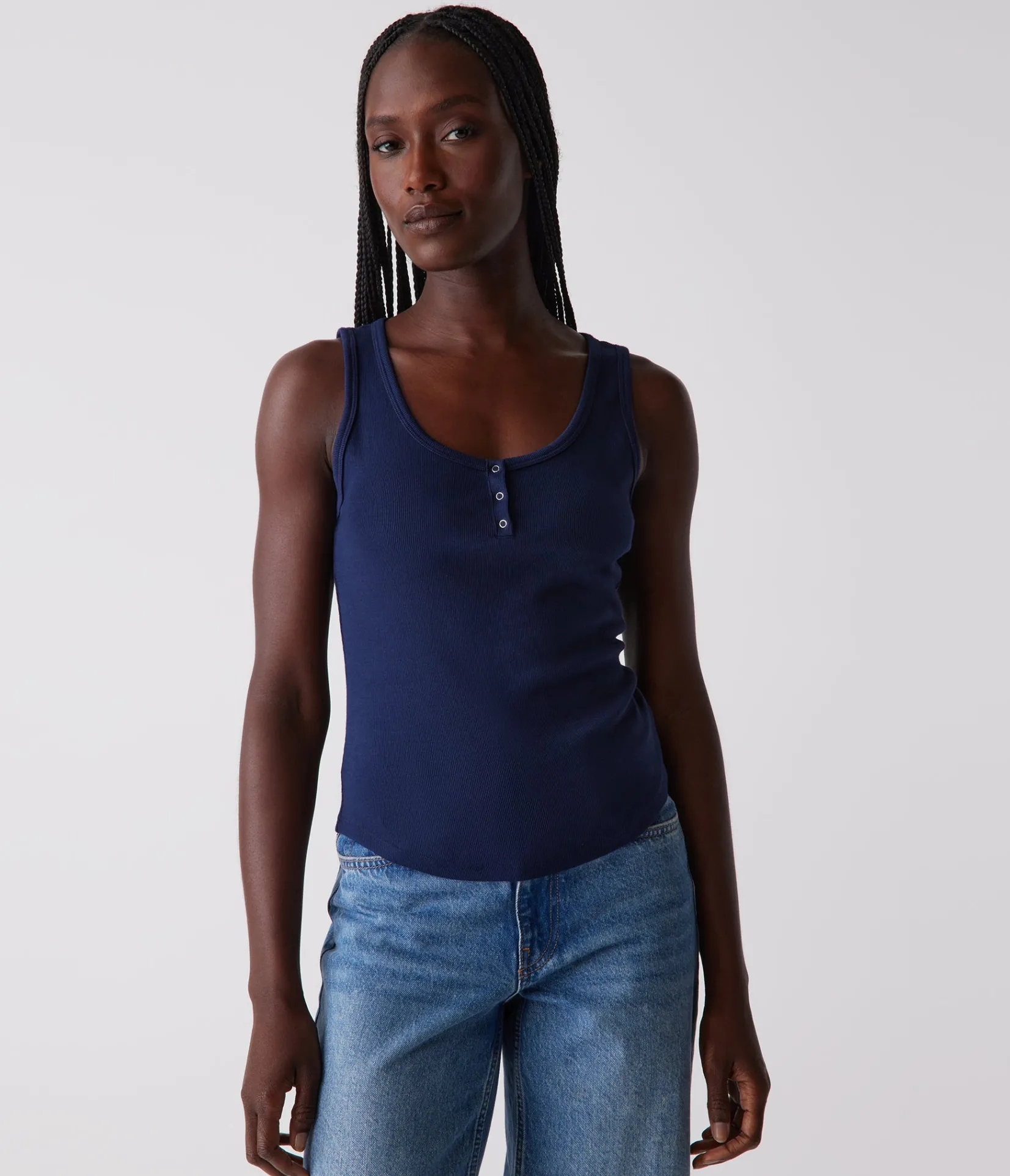 kris_snap_front_tank_8.webp Michael Stars Kris Snap Front Tank- Tank Tops | Ultra Rib T-Shirts