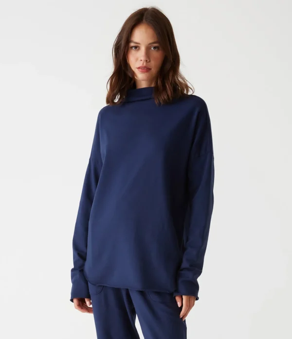 Michael Stars Laurel Mock Neck Top- Loungewear