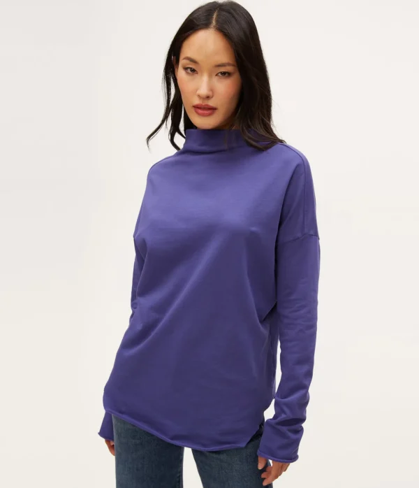 Michael Stars Laurel Mock Neck Top- Loungewear