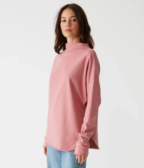 Michael Stars Laurel Mock Neck Top- Loungewear