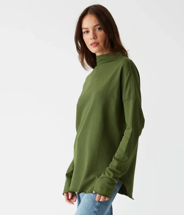 Michael Stars Laurel Mock Neck Top- Loungewear