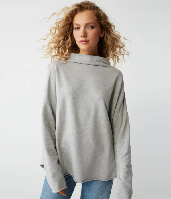 Michael Stars Laurel Mock Neck Top- Loungewear