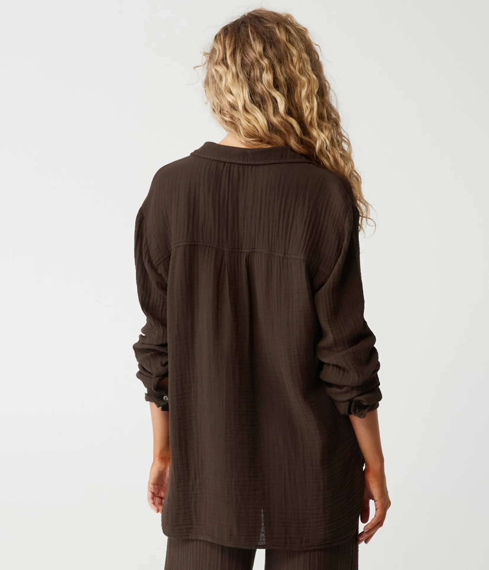 leo_gauze_button_down_shirt_55.webp Michael Stars Leo Gauze Button Down Shirt- Tops, Blouses & Shirts