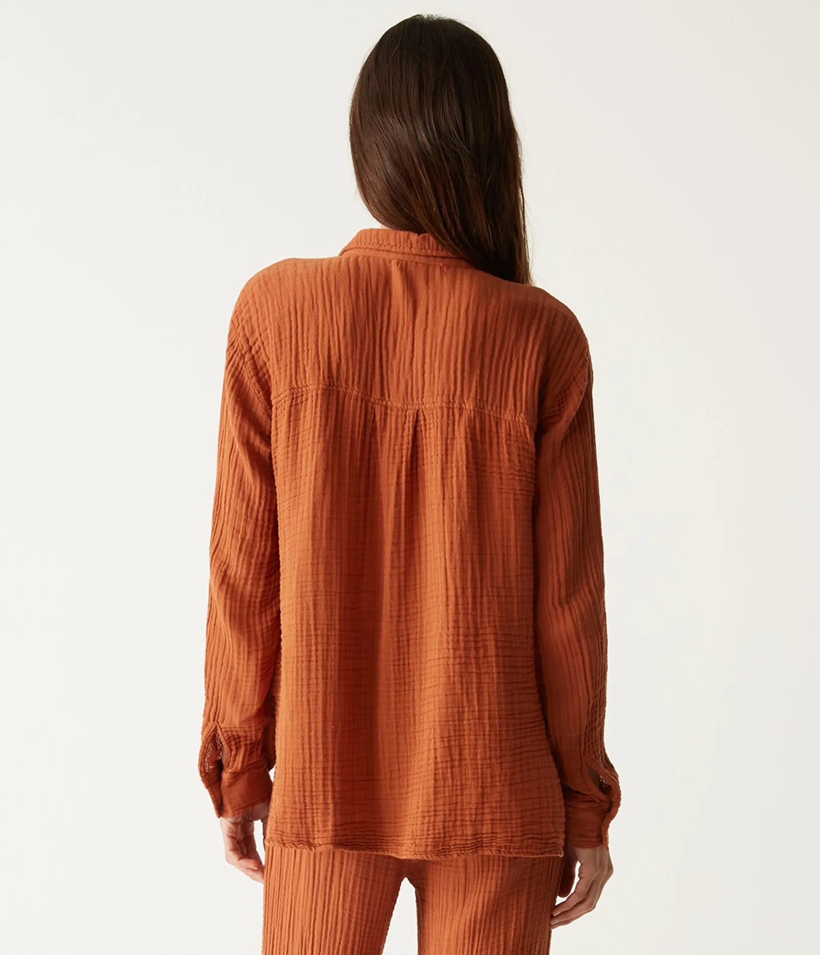 leo_gauze_button_down_shirt_75.webp Michael Stars Leo Gauze Button Down Shirt- Tops, Blouses & Shirts
