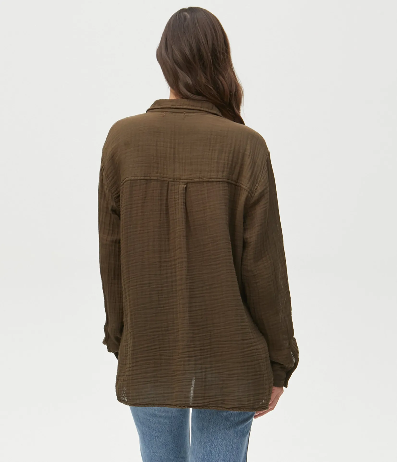 leo_gauze_button_down_shirt_83.webp Michael Stars Leo Gauze Button Down Shirt- Tops, Blouses & Shirts