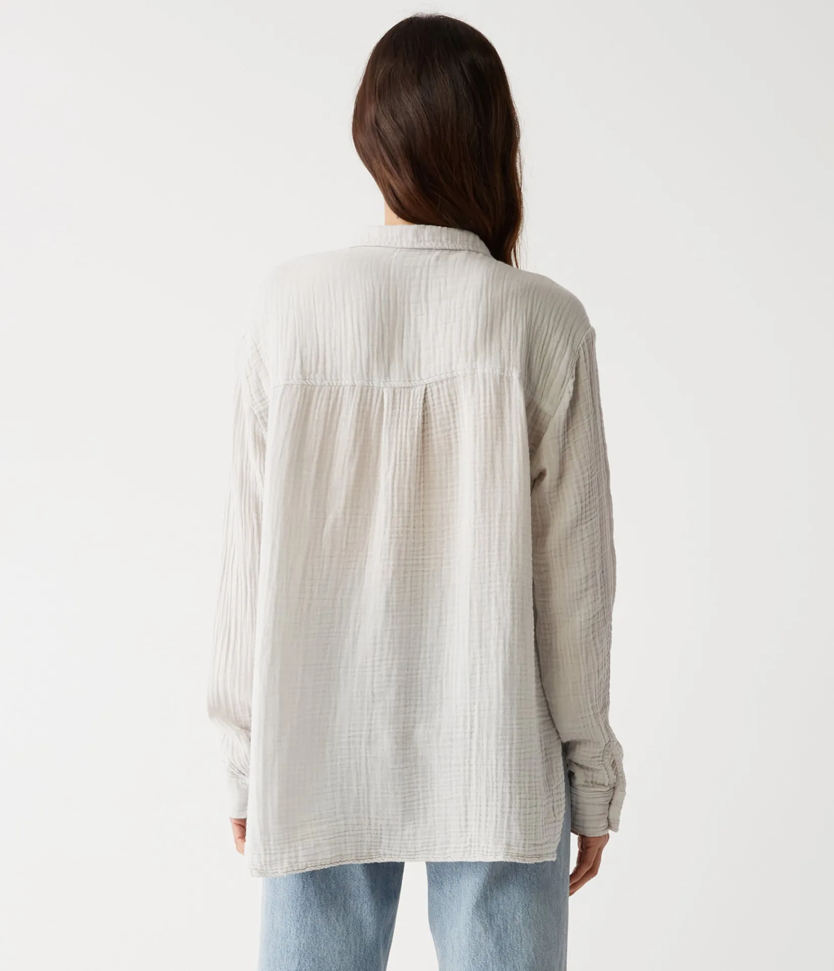 leo_gauze_button_down_shirt_91.webp Michael Stars Leo Gauze Button Down Shirt- Tops, Blouses & Shirts