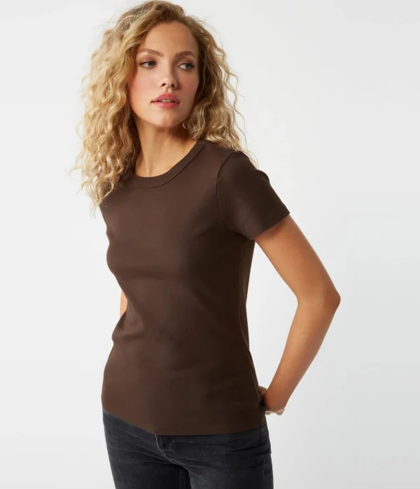 Michael Stars Lexy Tee- T-Shirts | 1x1 Cotton T-Shirts