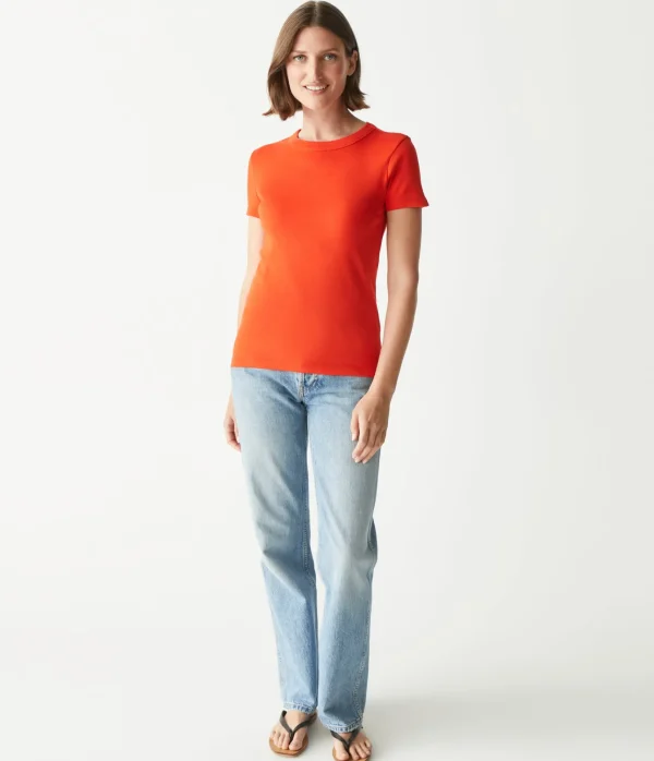 Michael Stars Lexy Tee- T-Shirts | 1x1 Cotton T-Shirts
