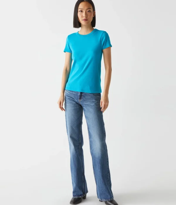 Michael Stars Lexy Tee- T-Shirts | 1x1 Cotton T-Shirts
