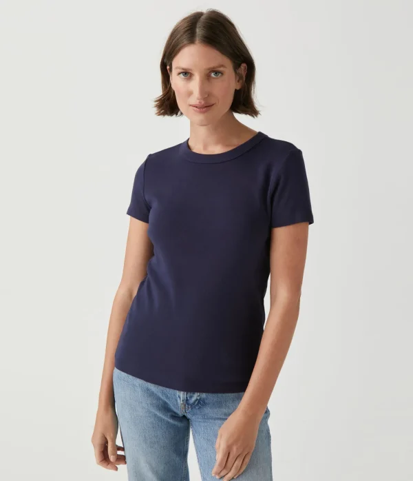 Michael Stars Lexy Tee- T-Shirts | 1x1 Cotton T-Shirts