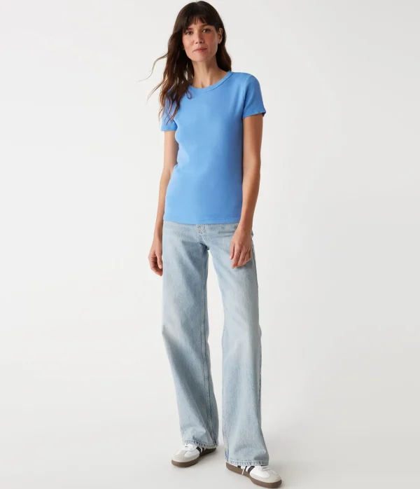 Michael Stars Lexy Tee- T-Shirts | 1x1 Cotton T-Shirts