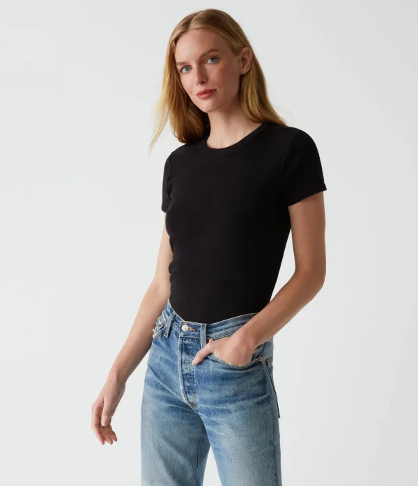 Michael Stars Lexy Tee- T-Shirts | 1x1 Cotton T-Shirts