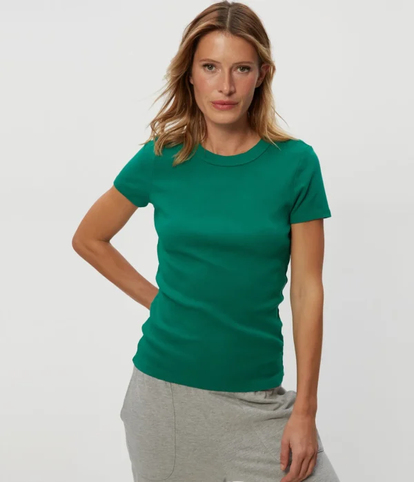 Michael Stars Lexy Tee- T-Shirts | 1x1 Cotton T-Shirts