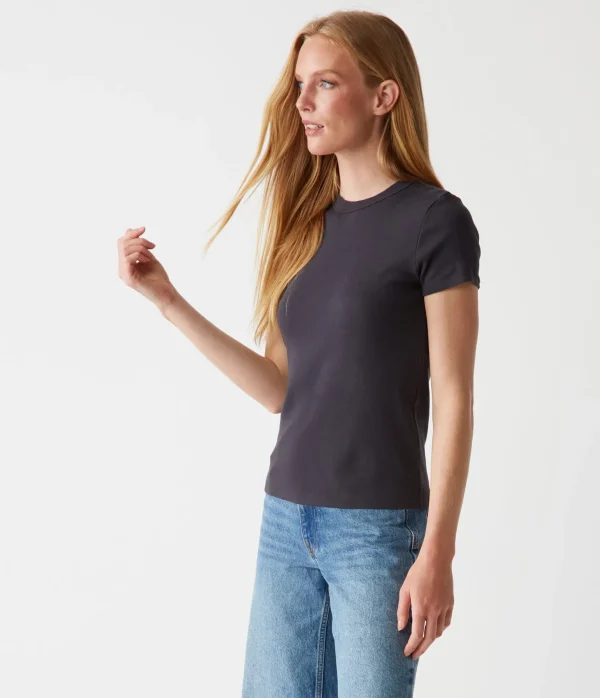 Michael Stars Lexy Tee- T-Shirts | 1x1 Cotton T-Shirts