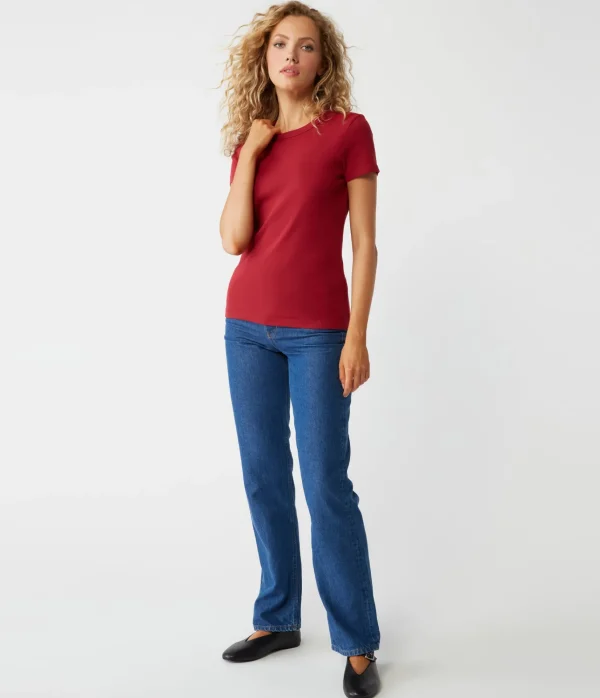 Michael Stars Lexy Tee- T-Shirts | 1x1 Cotton T-Shirts