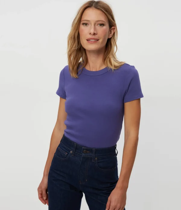 Michael Stars Lexy Tee- T-Shirts | 1x1 Cotton T-Shirts